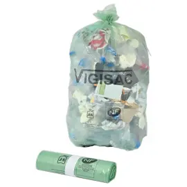 25 Sacs poubelle verts transparents - Sphere Alfapac photo du produit