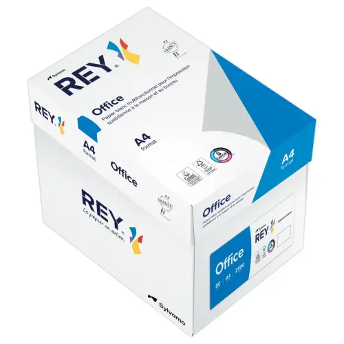 5 Ramettes de papier blanc - A4 - 80g - REY OFFICE photo du produit