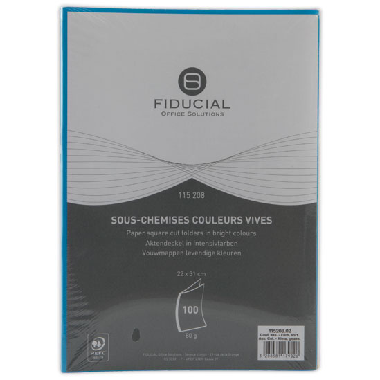 100 Sous-chemises - 22x31 cm - 80g - Bleu photo du produit