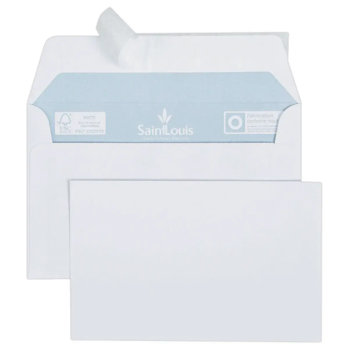 20 Cartes Bristol 82 x 128 220 g + enveloppes blanches 100 g/m² photo du produit