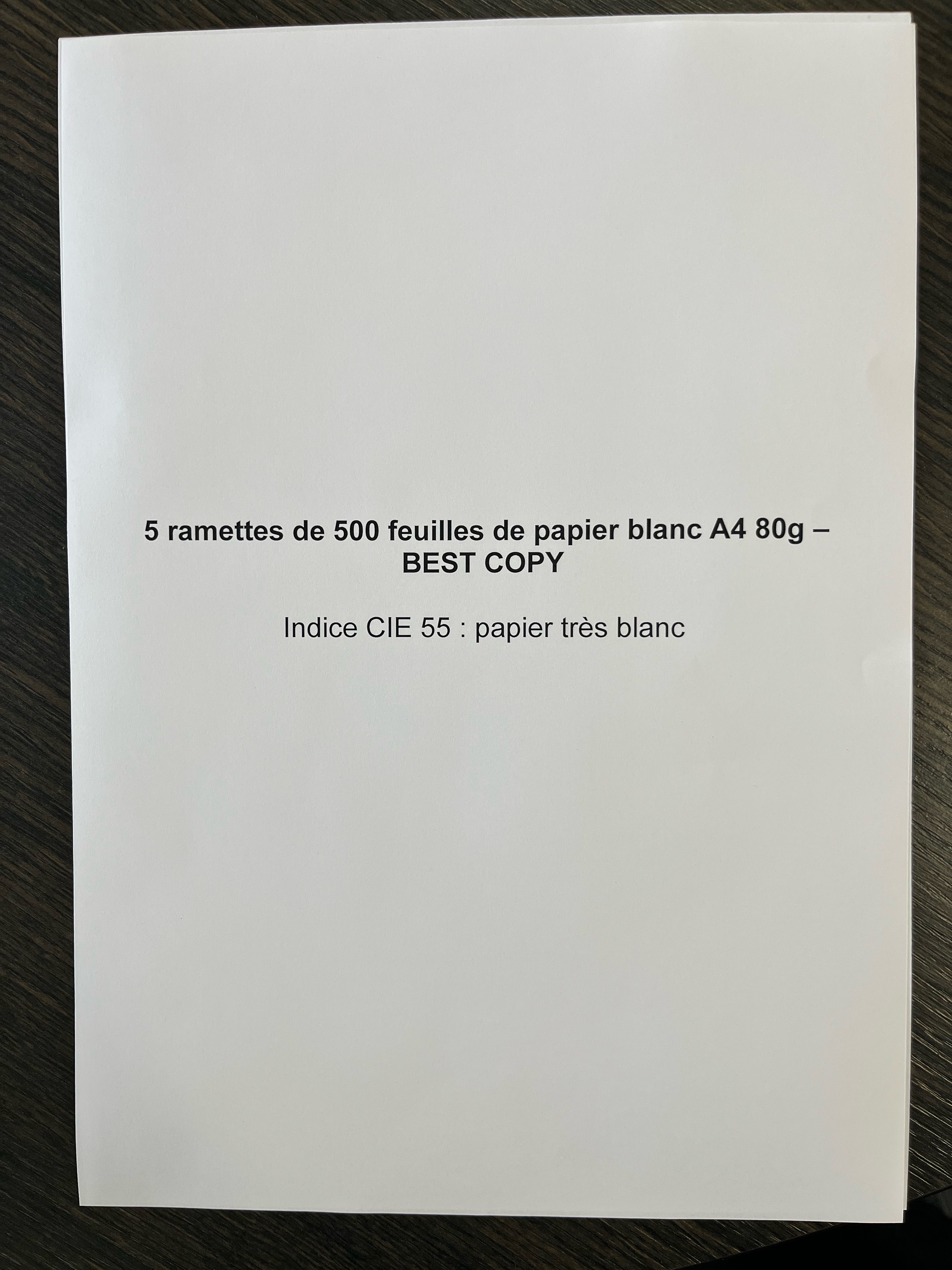 5 Ramettes de 500 feuilles de papier blanc - A4 Executive - 80g - Fiducial photo du produit