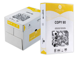 5 ramettes/2 500 feuilles blanches de papier 80g Copy - Fiducial photo du produit