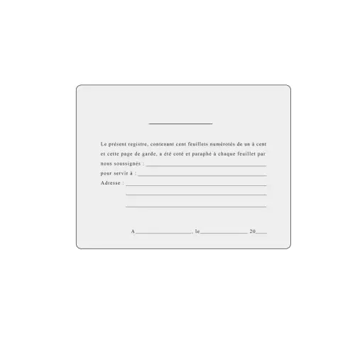 Recharge foliotée pour registre - 100 pages - ELVE photo du produit