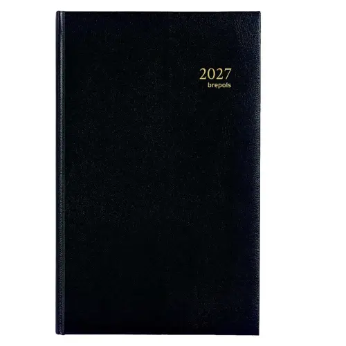 Agenda journalier banque 1 volume - 17x27cm - Noir - Janvier à décembre - BREPOLS photo du produit