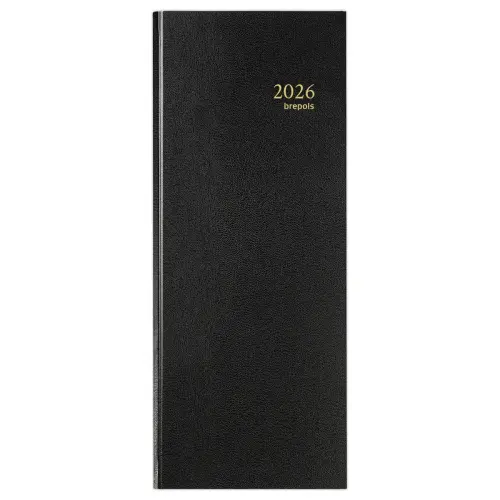 Agenda journalier  banque Euros/cents - 12,8x33 cm - Noir - Janvier à décembre - BREPOLS photo du produit