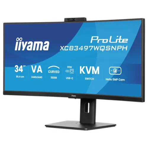 Moniteur Prolite incurvé 34''+ caméra XCB3497WQSNPH-B1 photo du produit