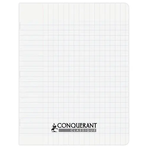 Cahier polypropyl&egrave;ne piq&ucirc;re Sey&egrave;s - A5+ 90g - 96 pages - Incolore - Conqu&eacute;rant photo du produit