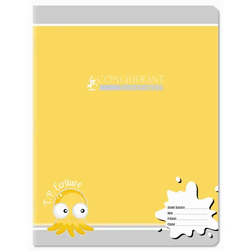 Cahier maternelle agrafé double ligne 18mm - A5+ 90g - 32 pages - Assortis - Conquérant photo du produit