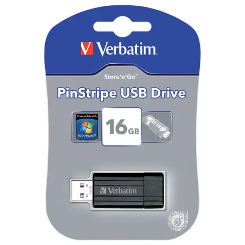 Cl&eacute; USB 2.0 Pinstripe - 16 Go - VERBATIM photo du produit