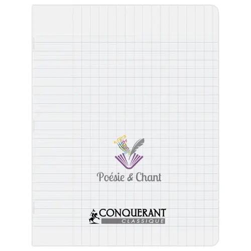 Cahier de po&eacute;sie et chant 48P -  1 PAGE SEYES / 1 PAGE UNIE photo du produit