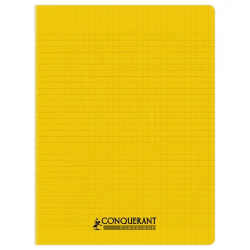 Cahier polypropyl&egrave;ne piq&ucirc;re 48P SEYES 240x320 90g jaune photo du produit