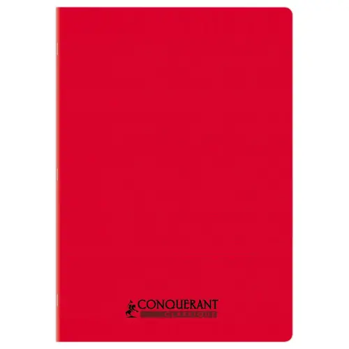 Cahier polypropyl&egrave;ne piq&ucirc;re 96P SEYES  210x297 90g rouge photo du produit