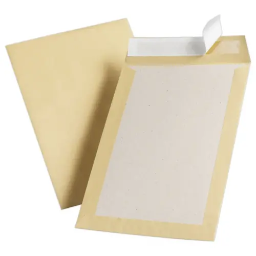 100 Pochettes avec dos renforc&eacute; en carton 120g - 229x324mm - papier Kraft brun - GPV photo du produit