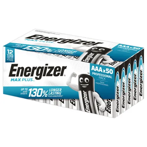 50 piles alcalines Max Plus - AAA/LR03 - ENERGIZER photo du produit