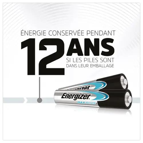 50 piles alcalines Max Plus - AAA/LR03 - ENERGIZER photo du produit
