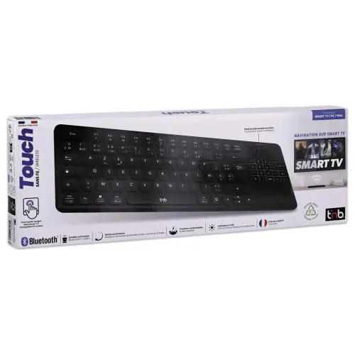 Clavier sans fil rechargeable SLIM TOUCH avec pavé tactile intégré photo du produit