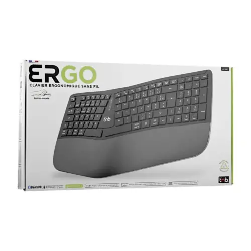 Clavier ergonomique sans fil rechargeable photo du produit