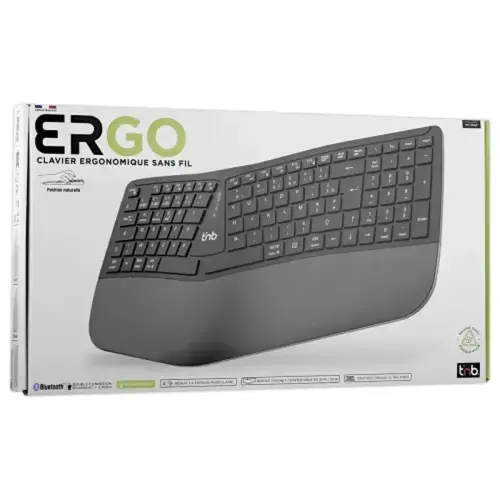 Clavier ergonomique sans fil rechargeable photo du produit
