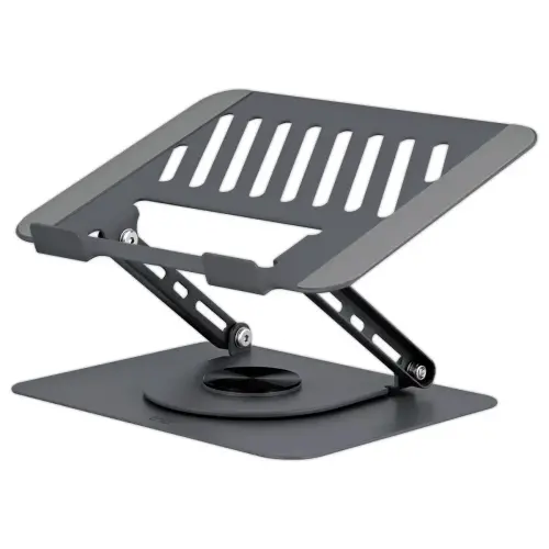 Support notebook rotatif 360° en métal iClick - Gris photo du produit