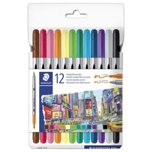 12 Feutres de coloriage 3200 - Staedtler photo du produit