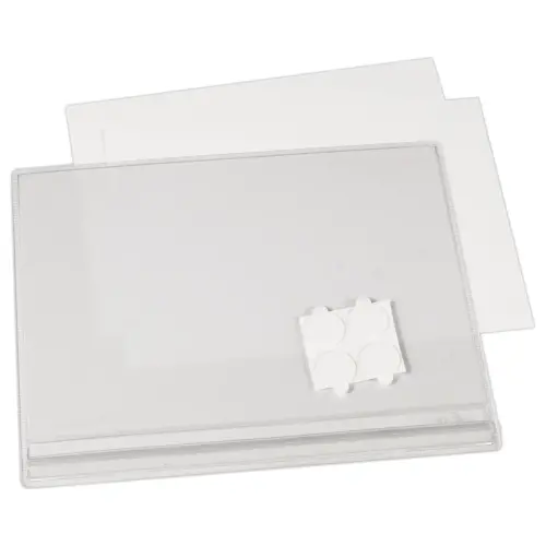 5 Pochettes d'affichage &eacute;tanches - A5 - Fixation adh&eacute;sive - Durable photo du produit