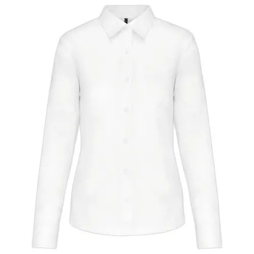 Chemise popeline polycoton femme - Taille L - Blanc photo du produit
