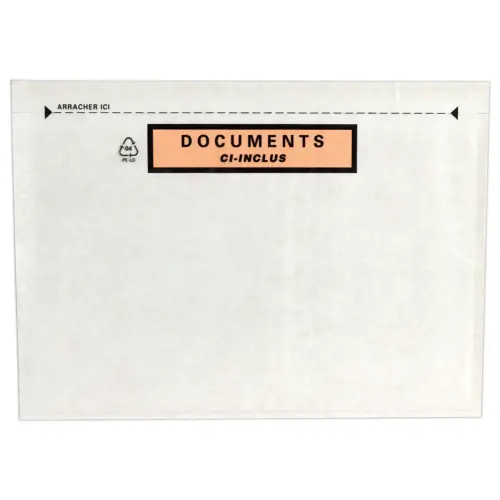 1000 Pochettes adhésives 'Documents ci-inclus' - 228 x 165 mm photo du produit