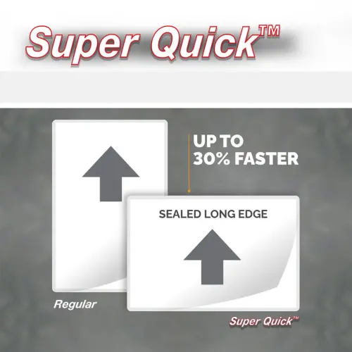 100 Pochettes de plastification SuperQuick brillantes - A4 - 80 microns - Fellowes photo du produit