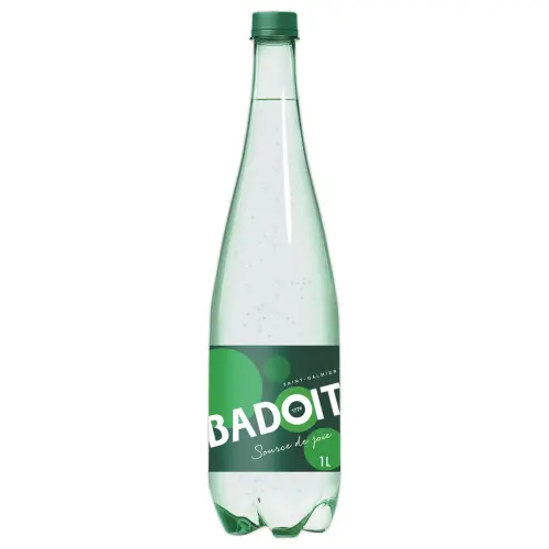 6 Bouteilles d'eau minérale gazeuse - 1L - Badoit photo du produit