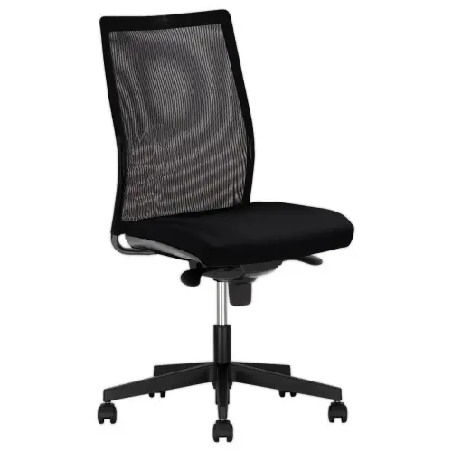 Siège ergonomique synchrone décalé Intrata - Assise gris foncée, dossier noir - Nowy Styl photo du produit