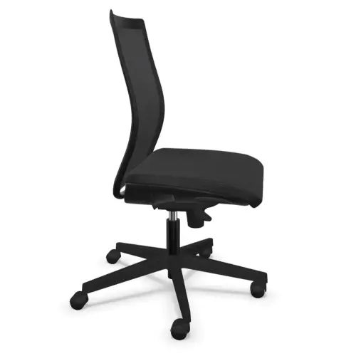 Siège ergonomique synchrone décalé Intrata - Assise gris foncée, dossier noir - Nowy Styl photo du produit