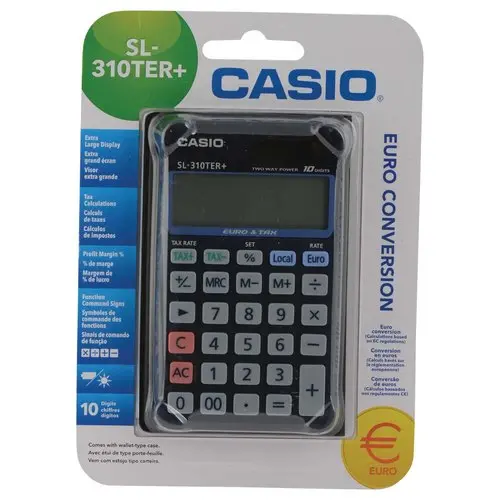 Calculatrice de poche SL 310TER+ solaire 10 chiffres - CASIO photo du produit
