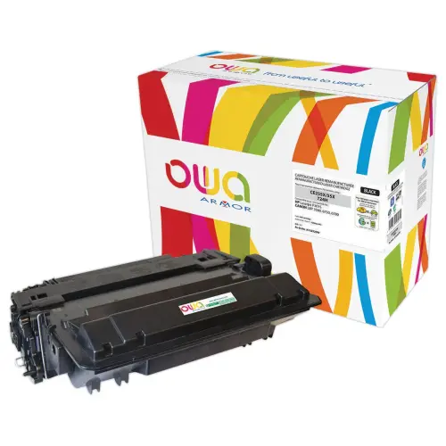 Toner &eacute;q. HP CE255X, Canon 724H - Haute capacit&eacute; - Noir - OWA photo du produit