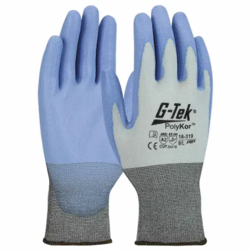 Gants anti-coupures tactiles gris/bleu taille 6 photo du produit