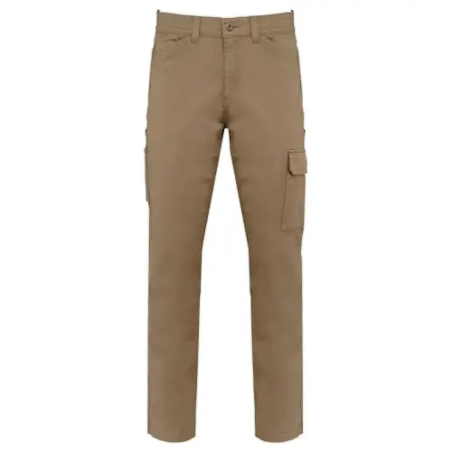 Pantalon stretch coton unisexe camel taille 44 photo du produit