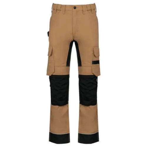 Pantalon de travail homme - Taille 50 - Camel et noir photo du produit