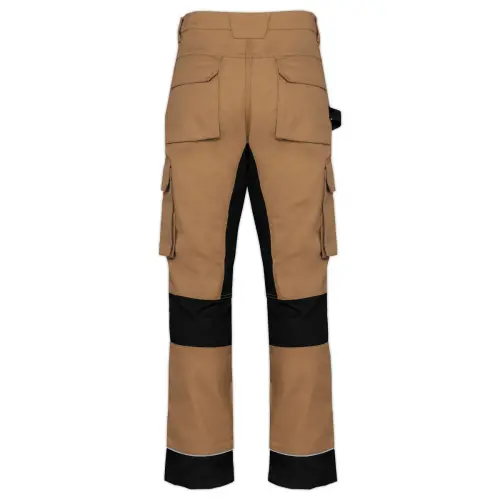 Pantalon de travail performance recyclé homme camel / black taille 46 photo du produit