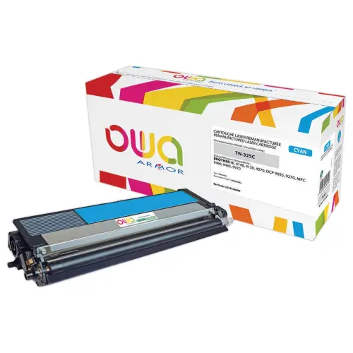 Toner &eacute;q. Brother TN-325C - Haute capacit&eacute; - Cyan - OWA photo du produit