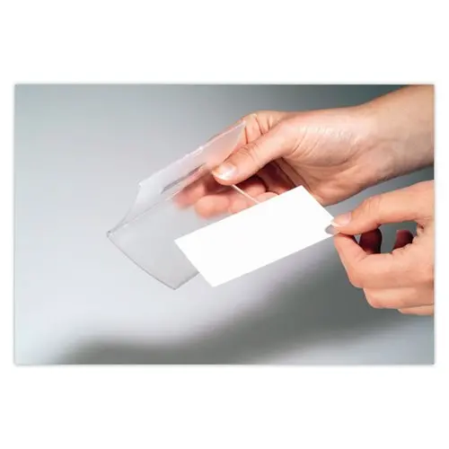 25 Badges Click Fold DURABLE - 9 x 5,4 cm - Fixation &eacute;pingle + pince photo du produit