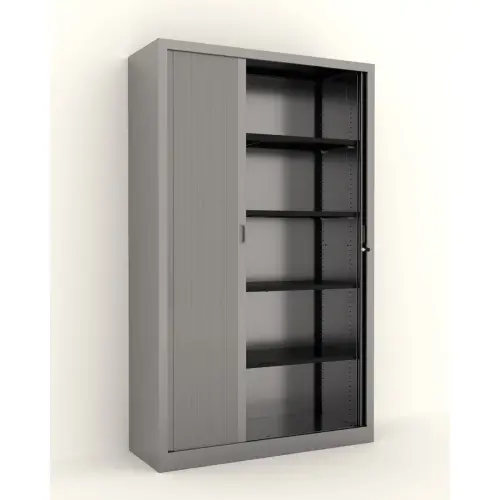 Armoire haute à rideaux - 198 x 120 cm - Alu photo du produit