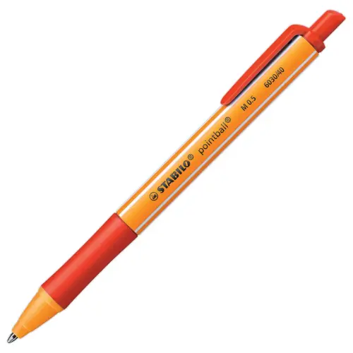 Stylo-bille pointball - Rechargeable - Rouge - Stabilo photo du produit