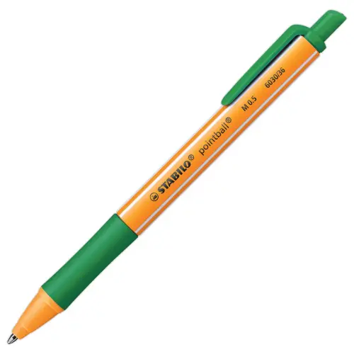 Stylo-bille pointball - Rechargeable - Vert - Stabilo photo du produit