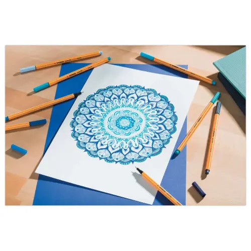 Stylo-feutre point 88 - Pointe fine - Bleu - Stabilo photo du produit