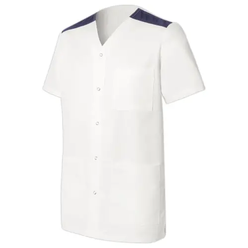 Tunique médicale manches courtes h valentine hasson–blanc marine–t.0 photo du produit