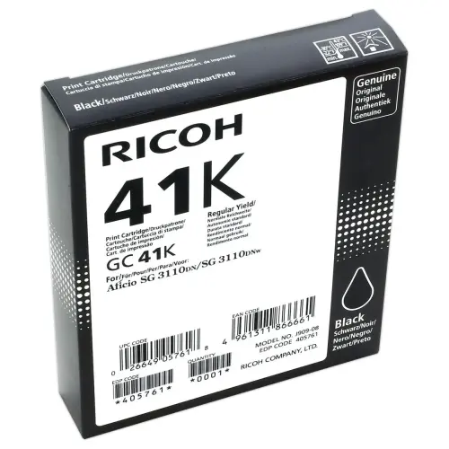 Cartouche Ricoh GC-41K noir photo du produit