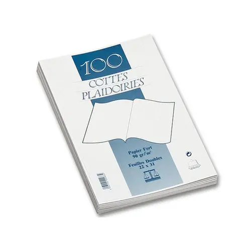 100 Cotes de plaidoirie -  22 x31cm - 90 g - EXACOMPTA photo du produit