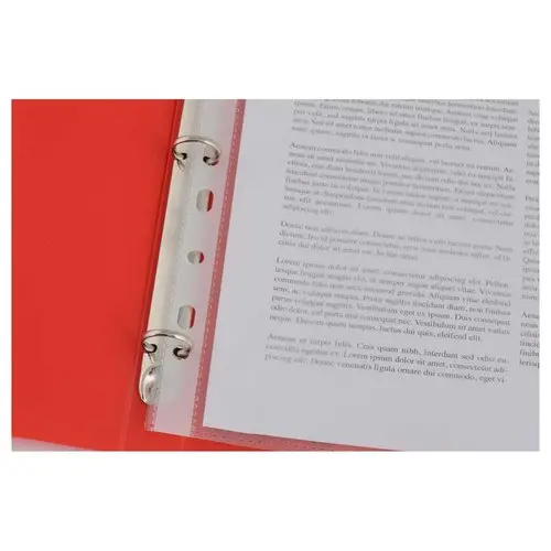 100 pochettes perfor&eacute;es en polypropyl&egrave;ne grain&eacute; - A4 - grammage 7,5/100e photo du produit