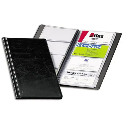 Porte-cartes de visite Visifix - Capacité 96 cartes - Noir photo du produit