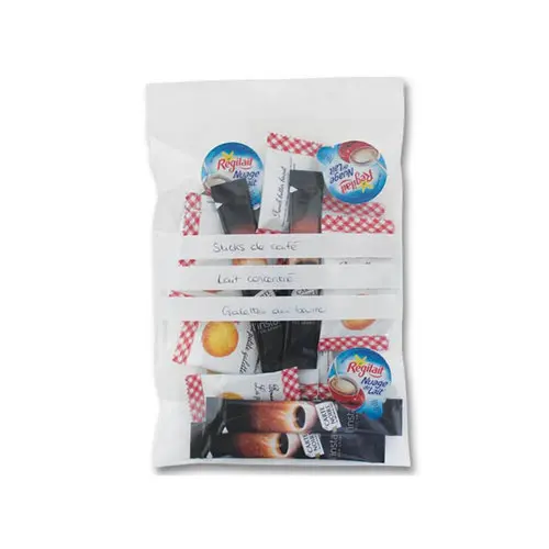 1000 Sachets plastique grip avec bandes blanches - 120 x 180 mm photo du produit