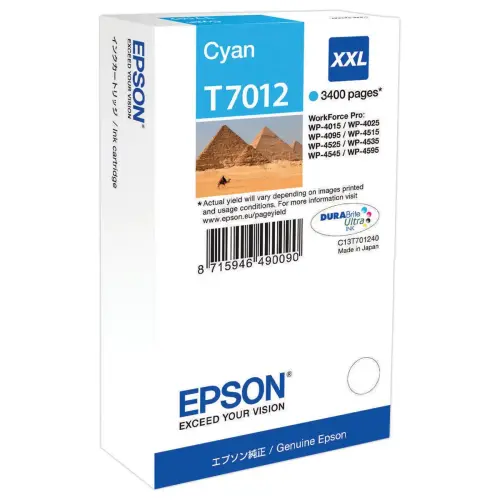 Cartouche Epson T7012 cyan photo du produit